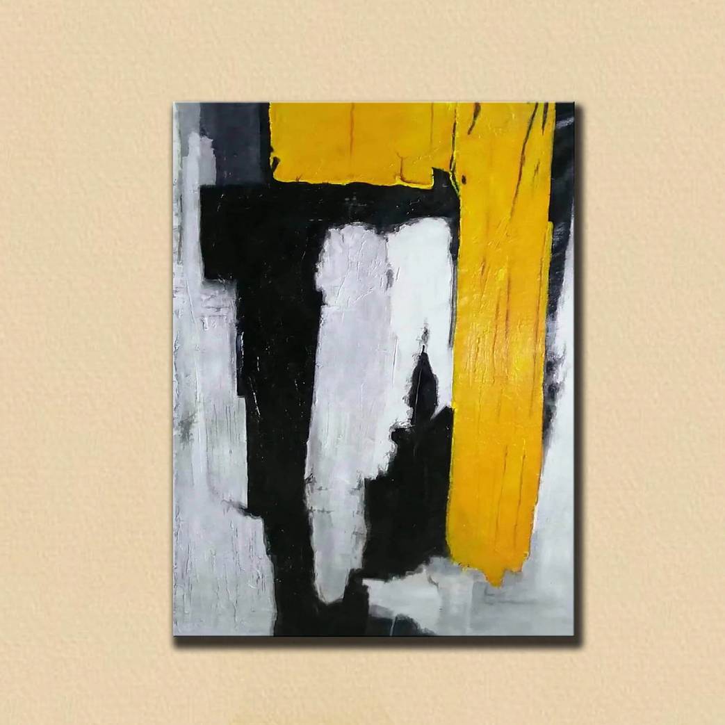 Canvas Original Black Painting Paintings Abstract Canvas Artwork WW40U